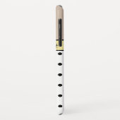 水玉模様スタイリッシュライトトープ，金ゴールド，白，黒 Case-Mate iPhoneケース (裏面/左)