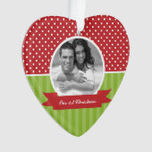 水玉模様ストライプとカスタム オーナメント (正面)