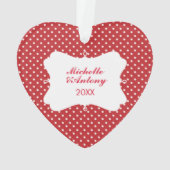 水玉模様ストライプとカスタム オーナメント (裏面)