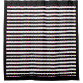 水玉模様ストライプ幾何形状パターンアート シャワーカーテン (正面)