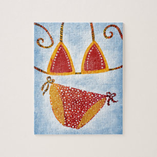 水玉模様ストリングビキニジグソーパズル ジグソーパズル