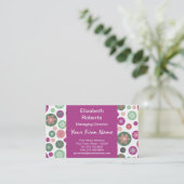 水玉模様スノーフレークレトロクリスマスホリデー 名刺 (スタンド正面)