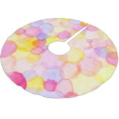 水玉模様スプラッシュカラフル：水彩 ブラッシュドポリエステルツリースカート (アングル)