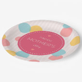 水玉模様ズハッピーマザーズデイ|紙プレート ペーパープレート (アングル)