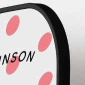 水玉模様ズピックルクイーン ピックルボールラケット (左詳細)