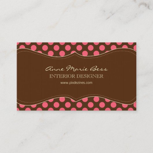 水玉模様ズラズベリーチョコレート名刺 名刺 (正面)