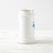 水玉模様ゼブライングリッシュパブ – ブルー ビールジョッキ (中央)