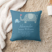 水玉模様ゾレフパーソナライズされたトベビー誕生統計 クッション (ブランケット)