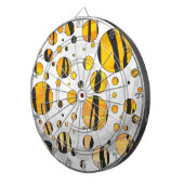 水玉模様タイガーブラックアンドオレンジプリント ダーツボード (正面右)