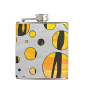 水玉模様タイガーブラックアンドオレンジプリント フラスク (正面)