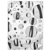 水玉模様タイガーブラックアンドホワイトプリント クリップボード (裏面)