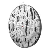 水玉模様タイガーブラックアンドホワイトプリント ダーツボード (正面右)