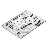 水玉模様タイガーブラックアンドホワイトプリント ノートブック (左側)