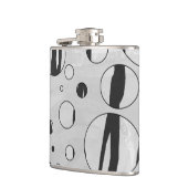 水玉模様タイガーブラックアンドホワイトプリント フラスク (左)