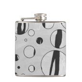 水玉模様タイガーブラックアンドホワイトプリント フラスク (正面)