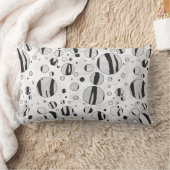 水玉模様タイガーブラックアンドホワイトプリント ランバークッション (ブランケット)