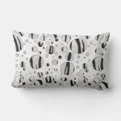 水玉模様タイガーブラックアンドホワイトプリント ランバークッション (裏面)