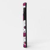 水玉模様タイガーホットピンクアンドブラックプリント Case-Mate iPhoneケース (裏面/左)