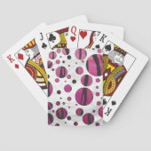 水玉模様タイガーホットピンク&ブラックプリント トランプ (裏面)