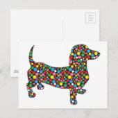 水玉模様ダシュント ポストカード (正面/裏面)