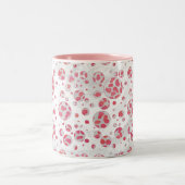 水玉模様ダルマチアンピンクアンドホワイト ツートーンマグカップ (中央)