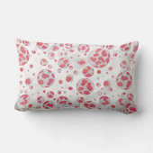 水玉模様ダルマチアンピンクアンドホワイト ランバークッション (裏面)