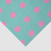 水玉模様ティッシュペーパー（アクア&ピンク） 薄葉紙 (詳細)