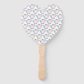 水玉模様ティーポットアフタヌーンティーブライダルシャワーのお願い ハンドファン (裏面)