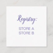 水玉模様ティーポットアフタヌーンティーブライダルベビーシャワー エンクロージャーカード (裏面)