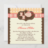 水玉模様ティーポットブライダルシャワー招待状 招待状 (正面)