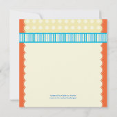 水玉模様ティーポットブライダルシャワー招待状 招待状 (裏面)