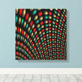 水玉模様テクスチャ抽象芸術フラクタル芸術 キャンバスプリント (インサイチュ (ウッドフロア))