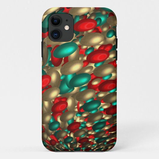 水玉模様テクスチャ抽象芸術フラクタル芸術 Case-Mate iPhoneケース (裏面)