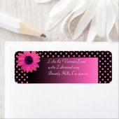 水玉模様デイジーピ結婚ンク ラベル (インサイチュ)