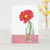 水玉模様デイジーボトルfor friend カード (黄色い花)