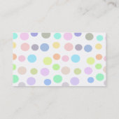 水玉模様デザイン 名刺 (裏面)