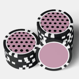 水玉模様トランプのポーカーチップ（ピンクとブラック） ポーカーチップ