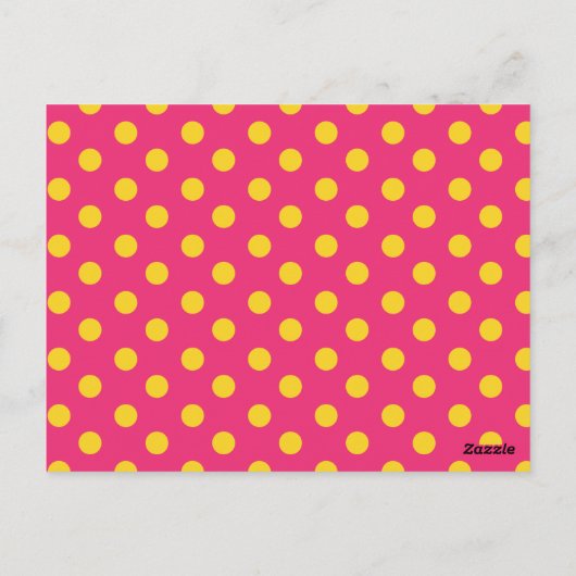 水玉模様ドパーソナライズされたアバレンタインカード ポストカード (裏面)