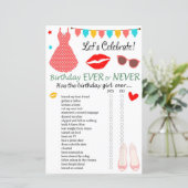 水玉模様ドレス誕生日のエバーまたはネバーゲーム (スタンド正面)