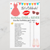 水玉模様ドレス誕生日のエバーまたはネバーゲーム (正面)