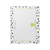 水玉模様ネオンアップル先生 ノートパッド (回転)