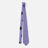 水玉模様ネックタイ（ラベンダーとブラック） ネクタイ (裏面)