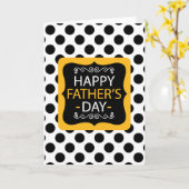 水玉模様ハッピーファーザーズ・デイ カード (黄色い花)