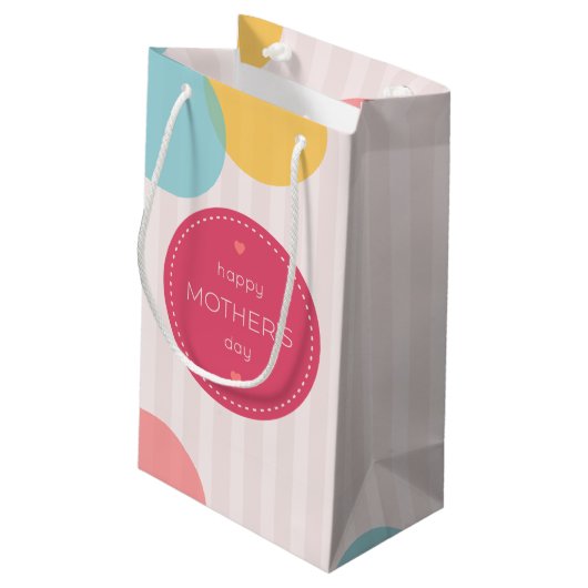 水玉模様ハッピーマザーズデイ |抱き枕 スモールペーパーバッグ (裏面アングル)