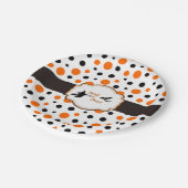 水玉模様ハローエン紙プレート7" ペーパープレート (アングル)