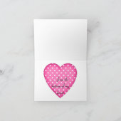 水玉模様ハートお礼のノート サンキューカード (内部)