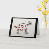 「水玉模様ハーレー」グリーティングカード カード (黄色い花)