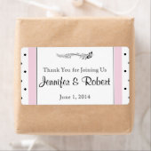 水玉模様バタフライポーシュウォーターボトルラベル ラベル (インサイチュ)