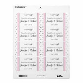 水玉模様バタフライポーシュウォーターボトルラベル ラベル (フルシート)