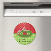 水玉模様バラマグネット、赤 マグネット (インサイチュ (食洗機))